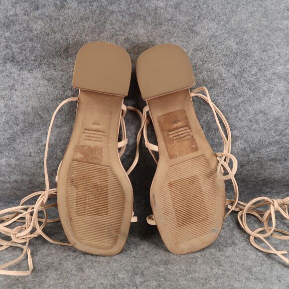 Jeffrey Campbell Shoes Womens 8 Sandals Fashion Ankle Wrap Strappy Agate Leather - Picture 11 of 14